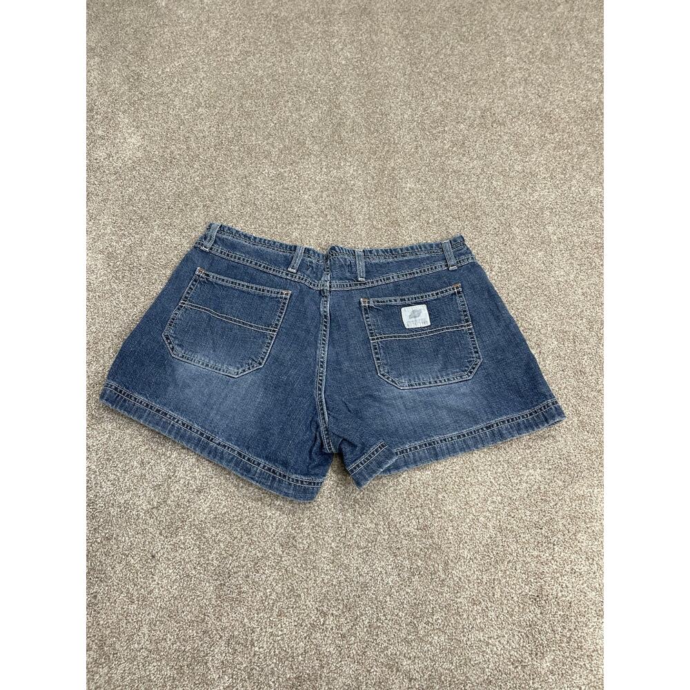 VTG Y2K McBling 2000s AE Supply Co Dark Wash Denim Mini Micro Shorts 10 Low Rise